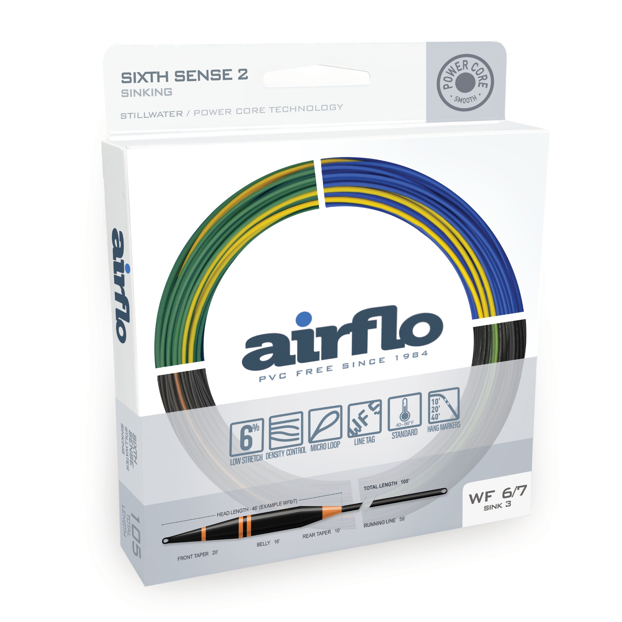 Fly line Airflo Sixth Sense 2 Sinking for stillwater fly fishing