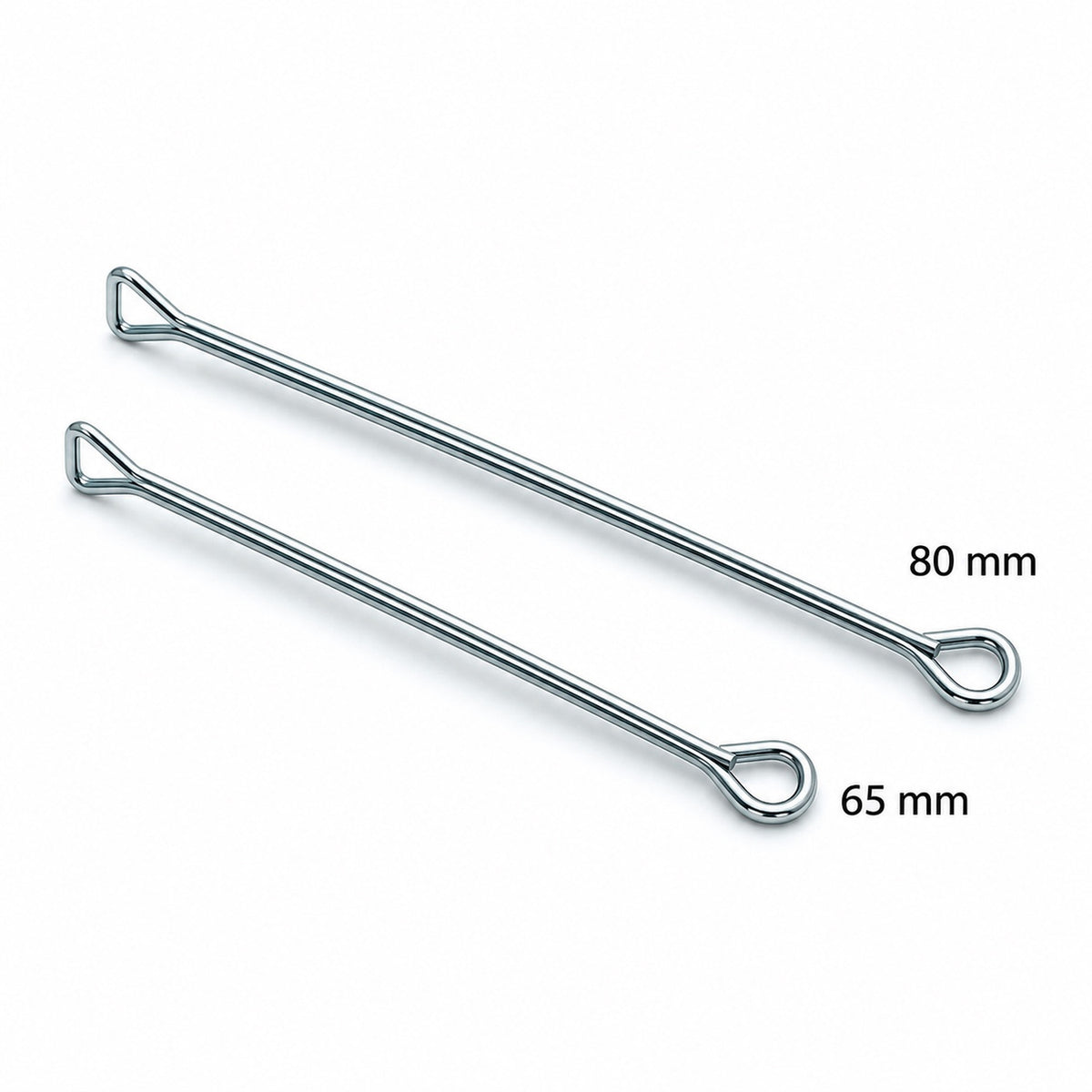 Close-up of Flymen Next Generation articulated shanks in 65 mm and 80 mm sizes