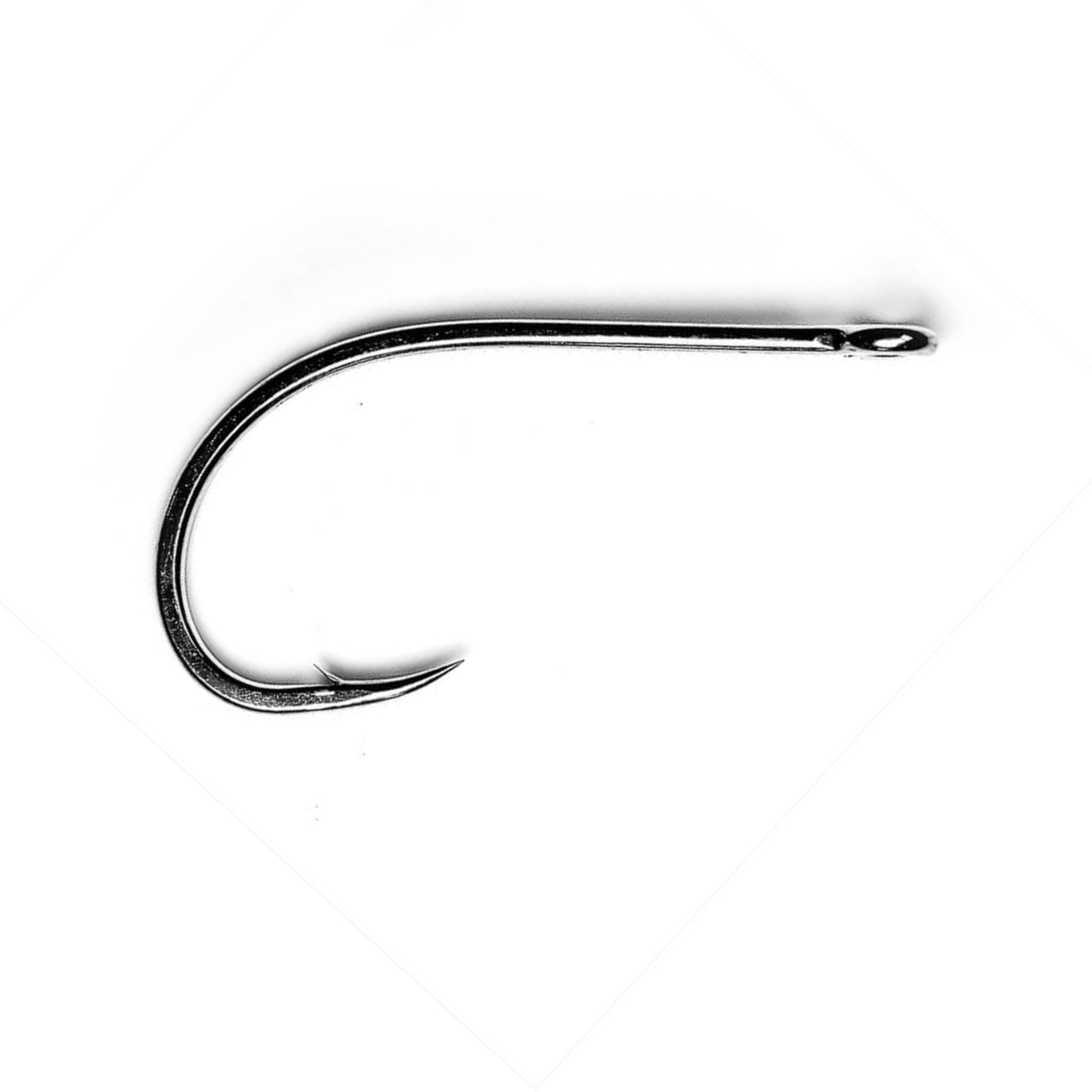 Single Gamakatsu SL-12S Big Game fly hook, tin-plated, strong saltwater design.