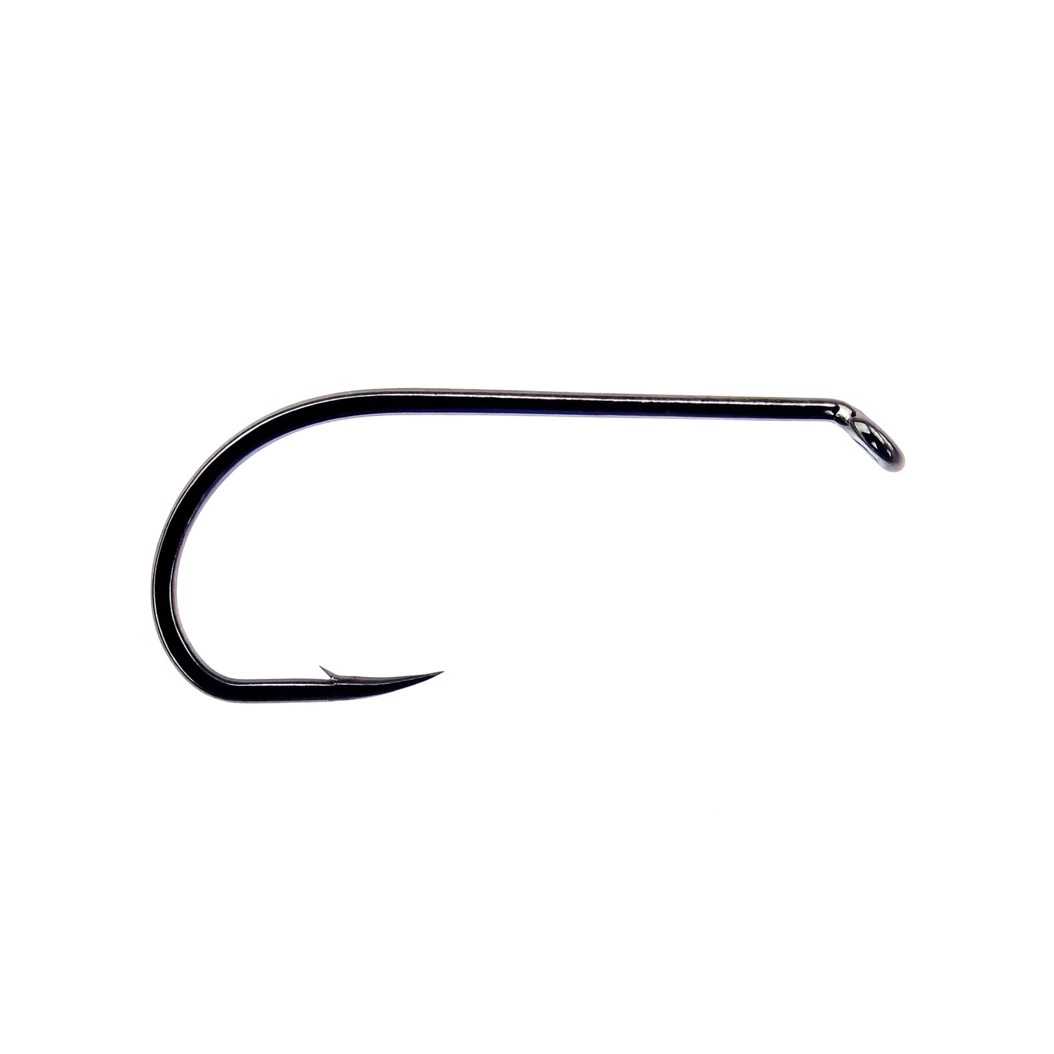 Gamakatsu F11-2SH fly tying hook – long shank, black nickel finish, close-up view