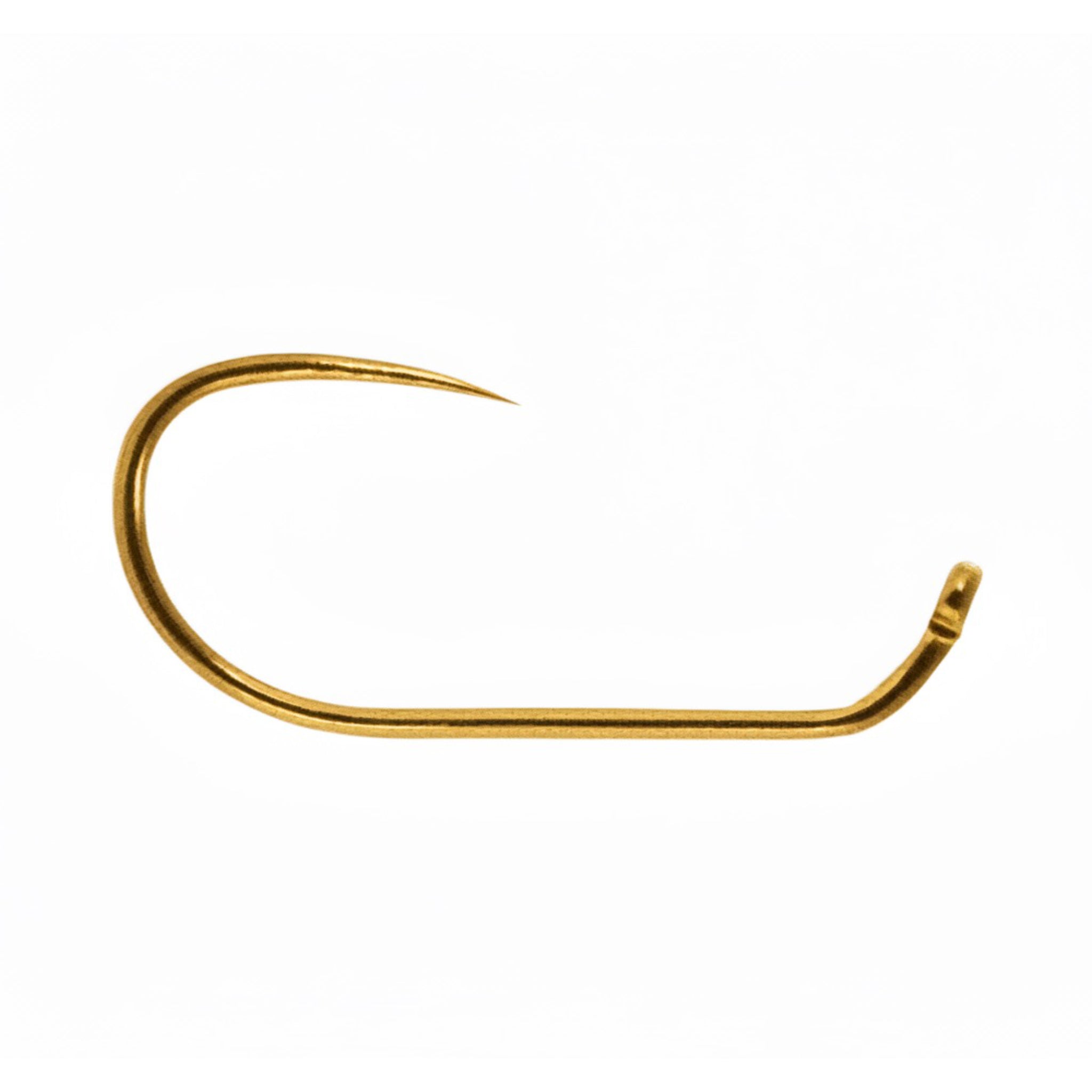 Hends BL164G Gold barbless jig hook for fly tying nymphs and pupae