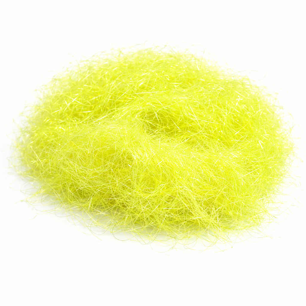 Hends Gleamy Dubbing in Fluo Yellow – synthetic dubbing for nymphs, streamers and shrimp patterns
