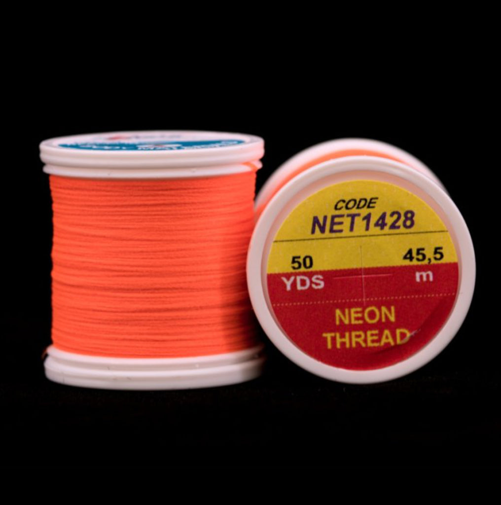 Hends UV Neon Thread – Hot Orange Fluo syntetická UV niť na zvýraznenie tiel a tipov mušiek (trigger efekt)
