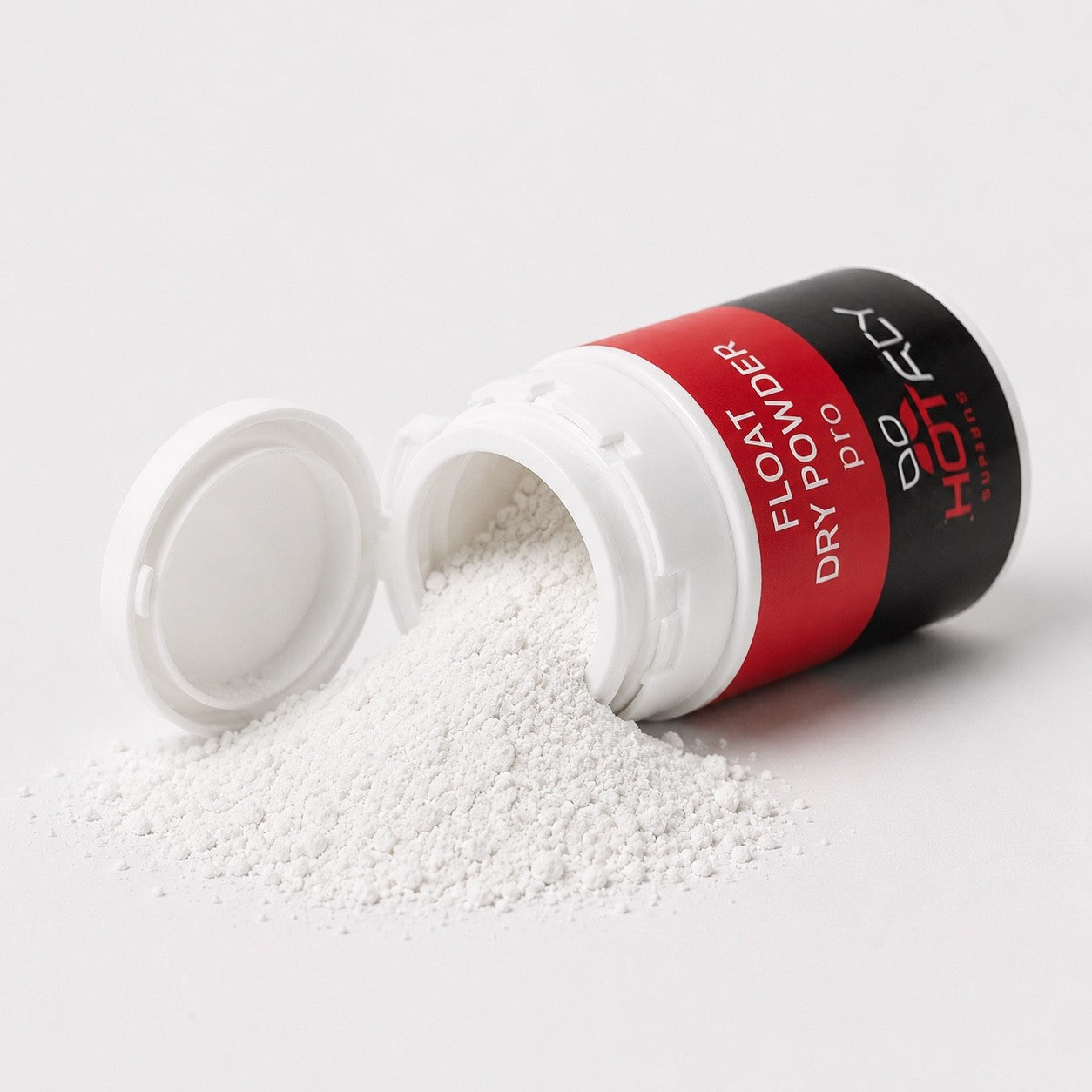 Open Hotfly Float Dry Powder Pro with white powder