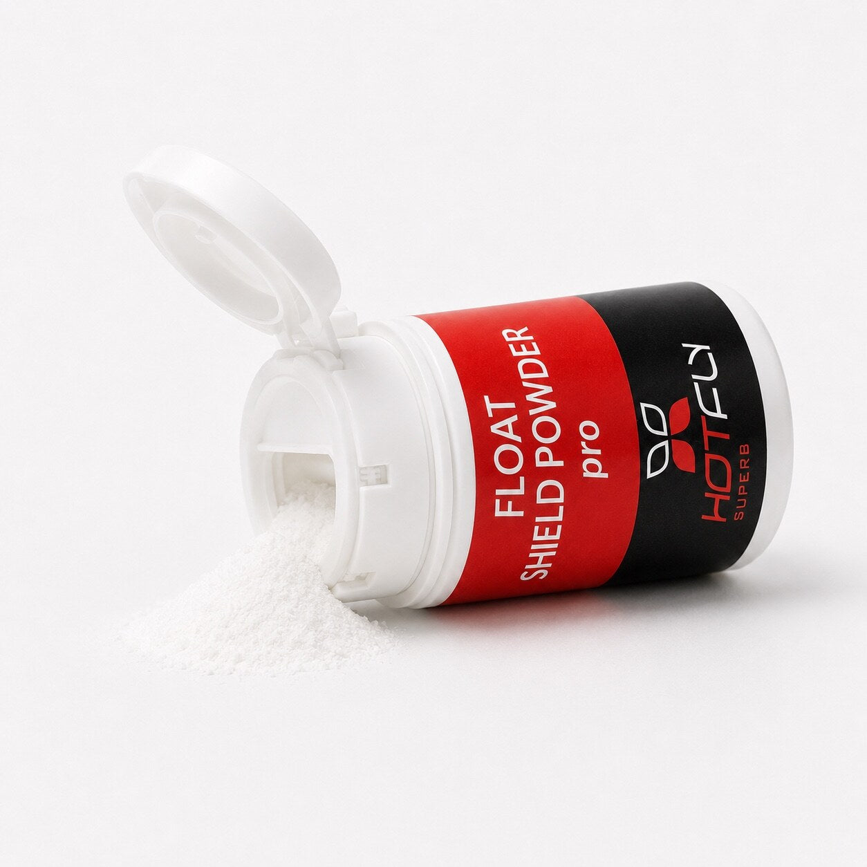 Open Hotfly Float Shield Powder Pro with white powder