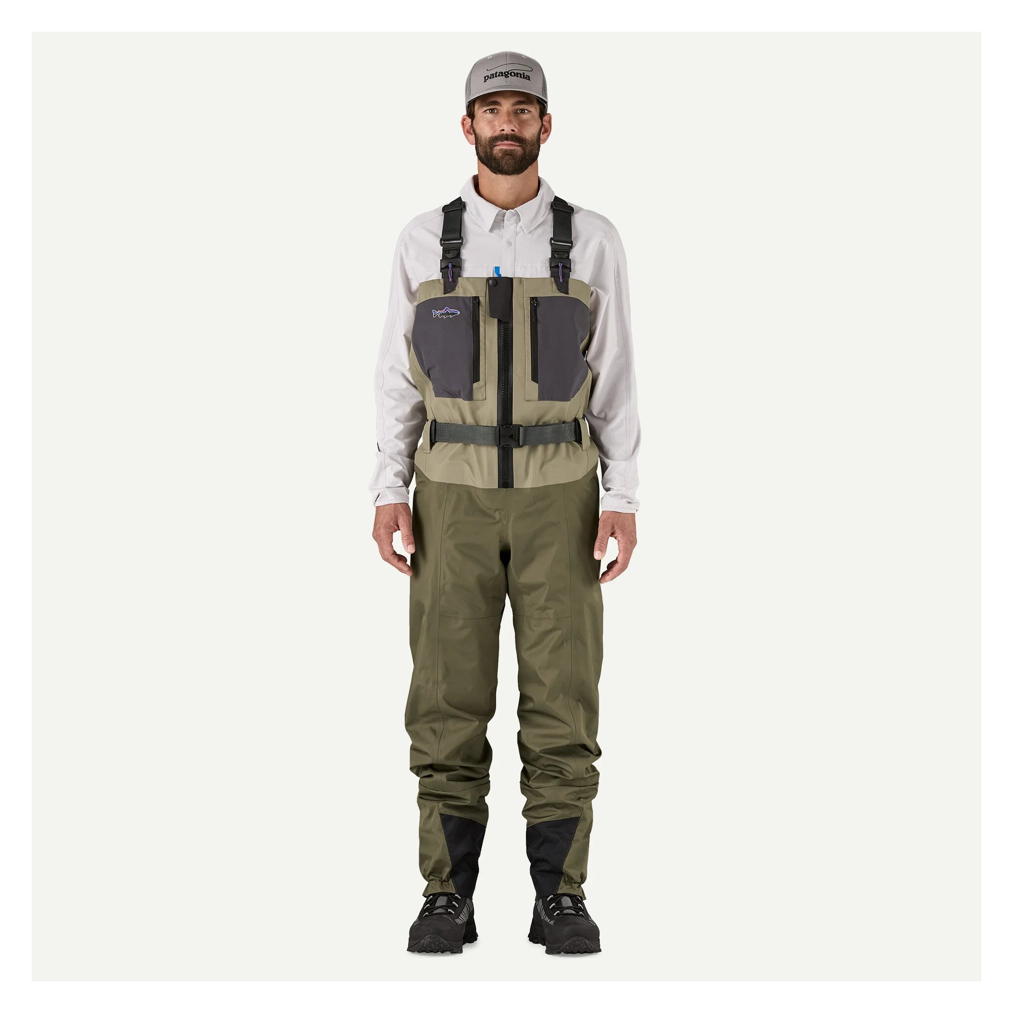 Patagonia Swiftcurrent Traverse zip-front waders – side view