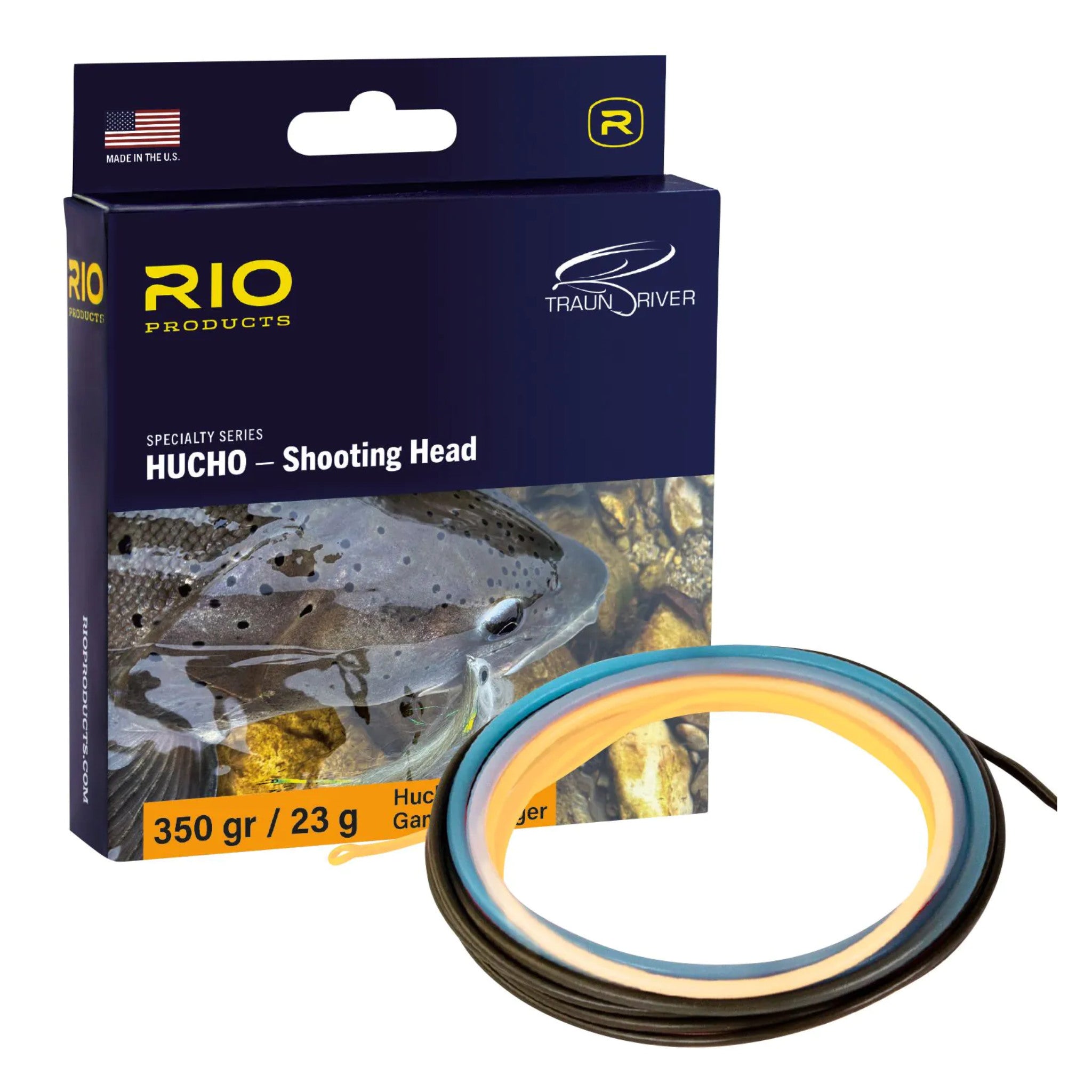 Balenie a šnúra Rio Hucho Shooting Head – špeciálna muškárska šnúra na hlavátku