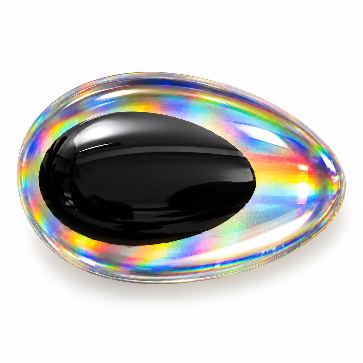 Sybai 3D Epoxy Teardrop Eyes – Rainbow Silver