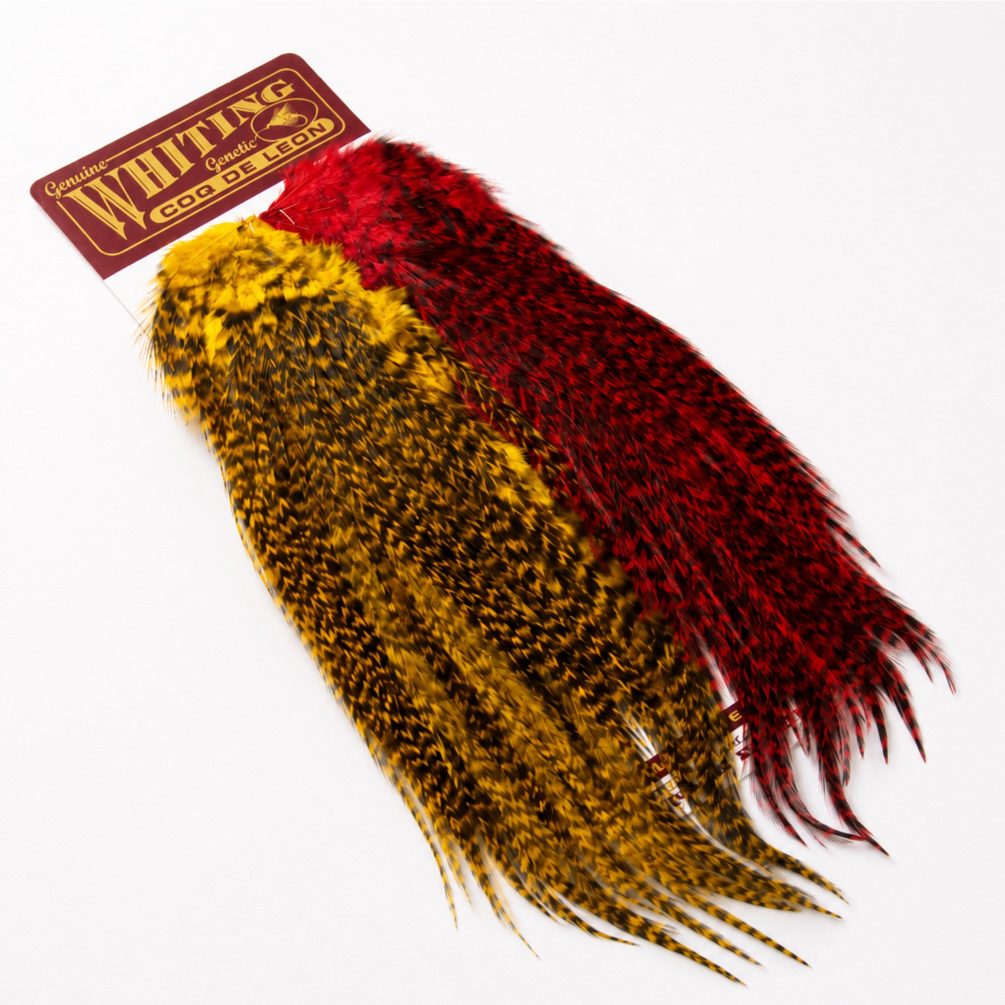 Whiting Farms CDL Predator Pack Grizzly Pardo Red and Yellow feathers