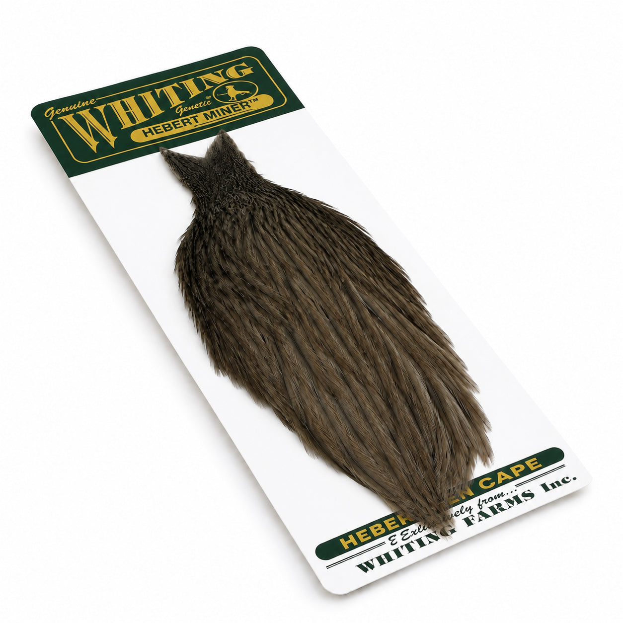 Whiting Farms Hebert Miner Hen Cape – Dark Gray Dun