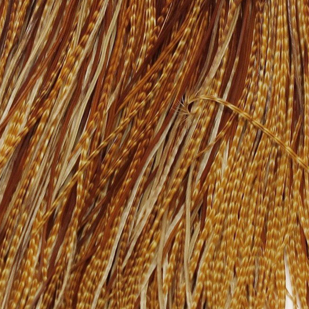 WHITING Pro Grade Dry Fly Hackle – kohútie perie Barred Ginger, perie pre viazanie suchých mušiek