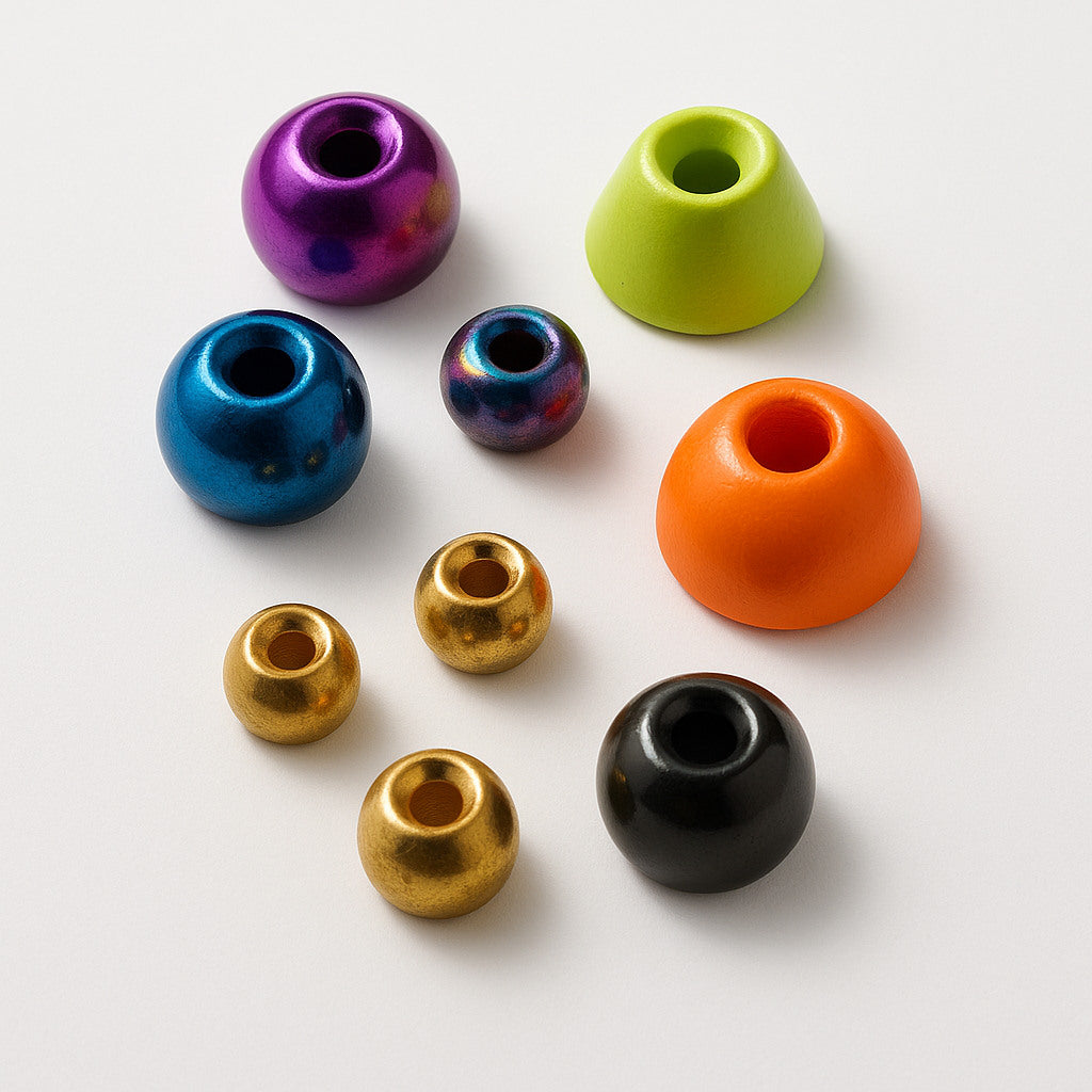 Tungstenové korálky a hlavičky na viazanie umelých mušiek