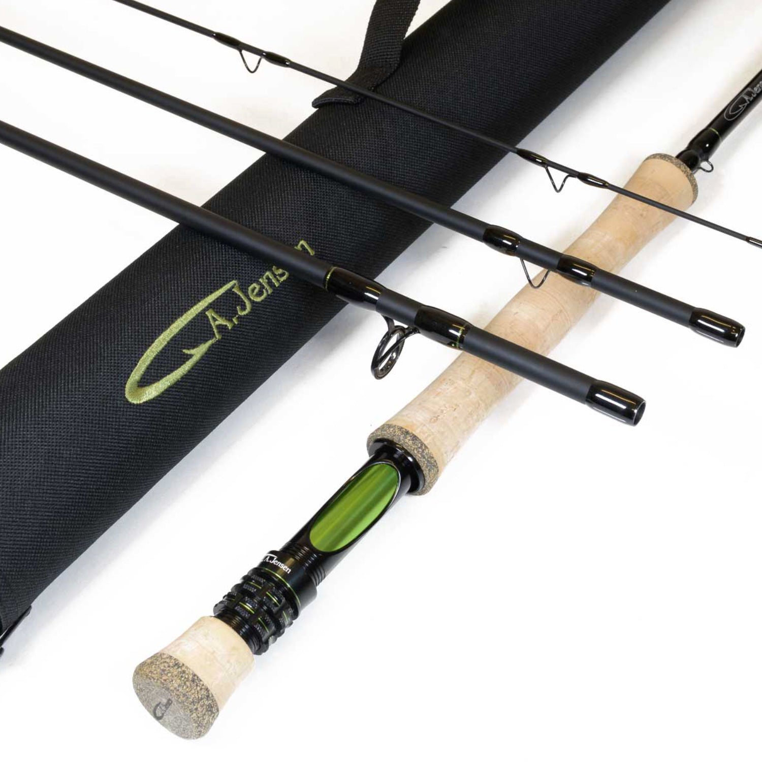 A.Jensen Lucius #10 fly rod with Portuguese cork handle and Cordura tube