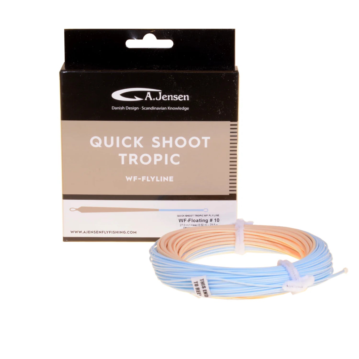 A.Jensen Quick Shoot Tropic Floating fly line for tropical saltwater fishing and long-distance casting