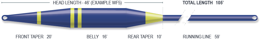 Taper profile – Airflo Sixth Sense 2 Di5 (medium sinking)