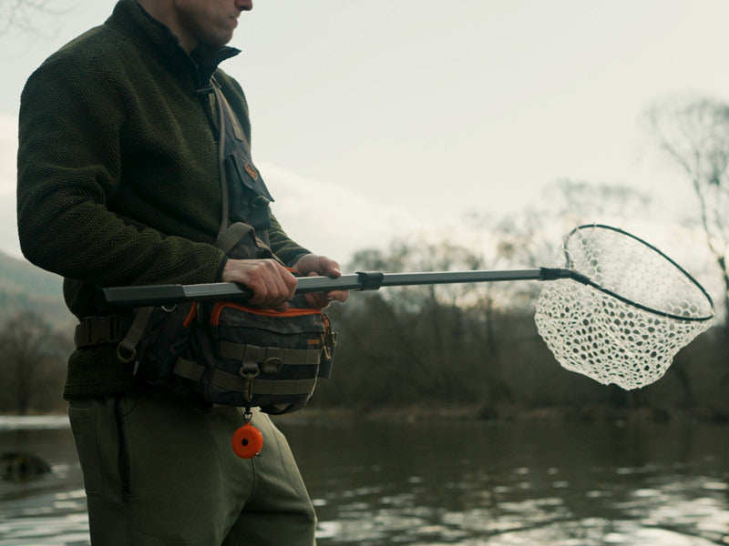 Delphin TRION telescopic landing net handle for lake fishing