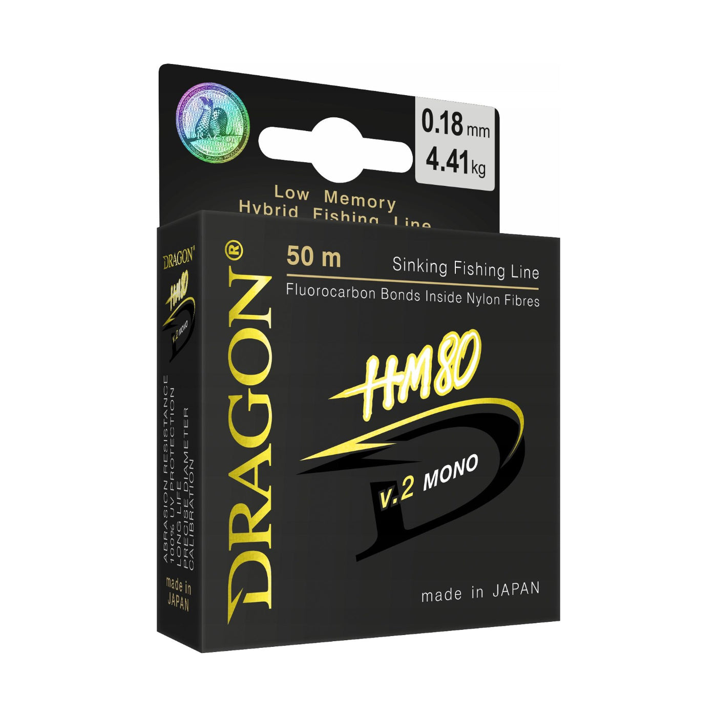 Dragon HM80 V.2 Mono sinking fishing line 50 m packaging