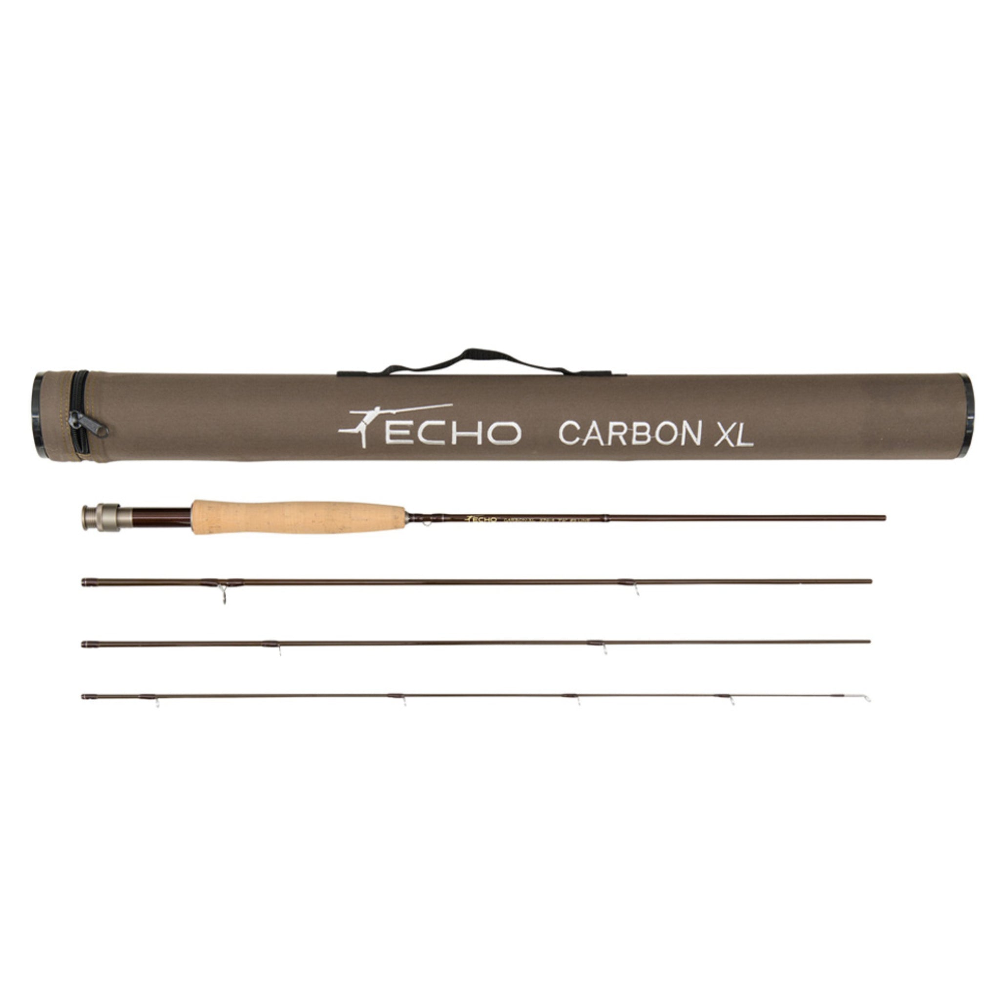 ECHO Carbon XL – muškársky prút s korkovou rukoväťou, 4 dielmi a transportným tubusom