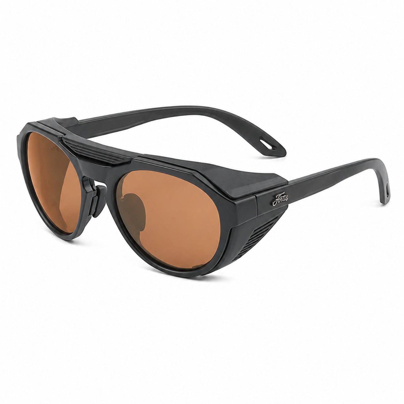 Fortis Isolators Round SWITCH Photochromic fishing sunglasses with removable side shields