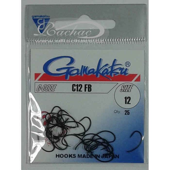 Gamakatsu C12 FB fly hooks, original packaging, size 12, 25 pcs