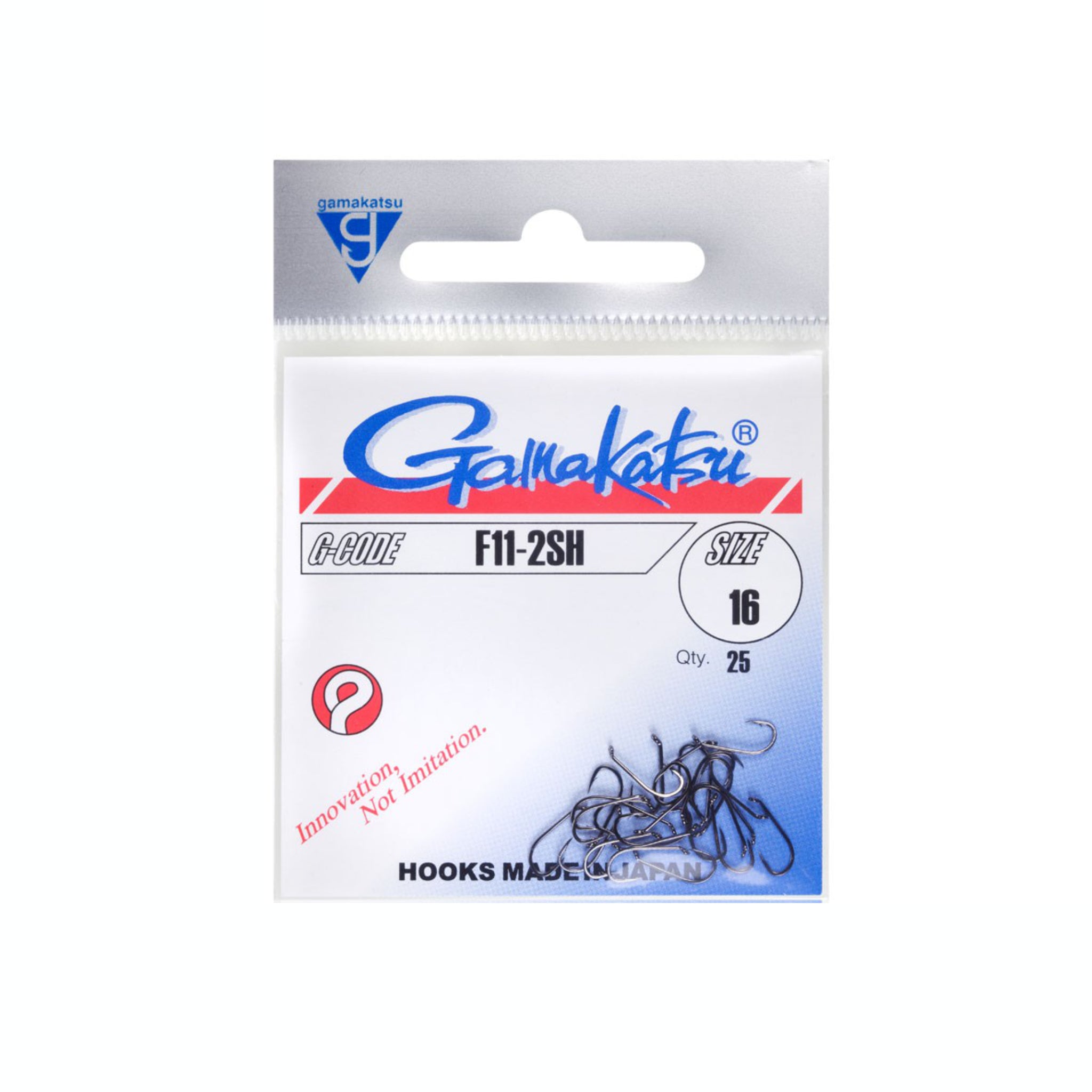 Gamakatsu F11-2SH fly tying hooks – retail package of 25 hooks in black nickel finish