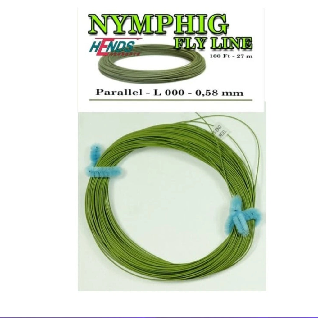 Hends Olive 0.58 mm Euro nymph level fly line – 27 m