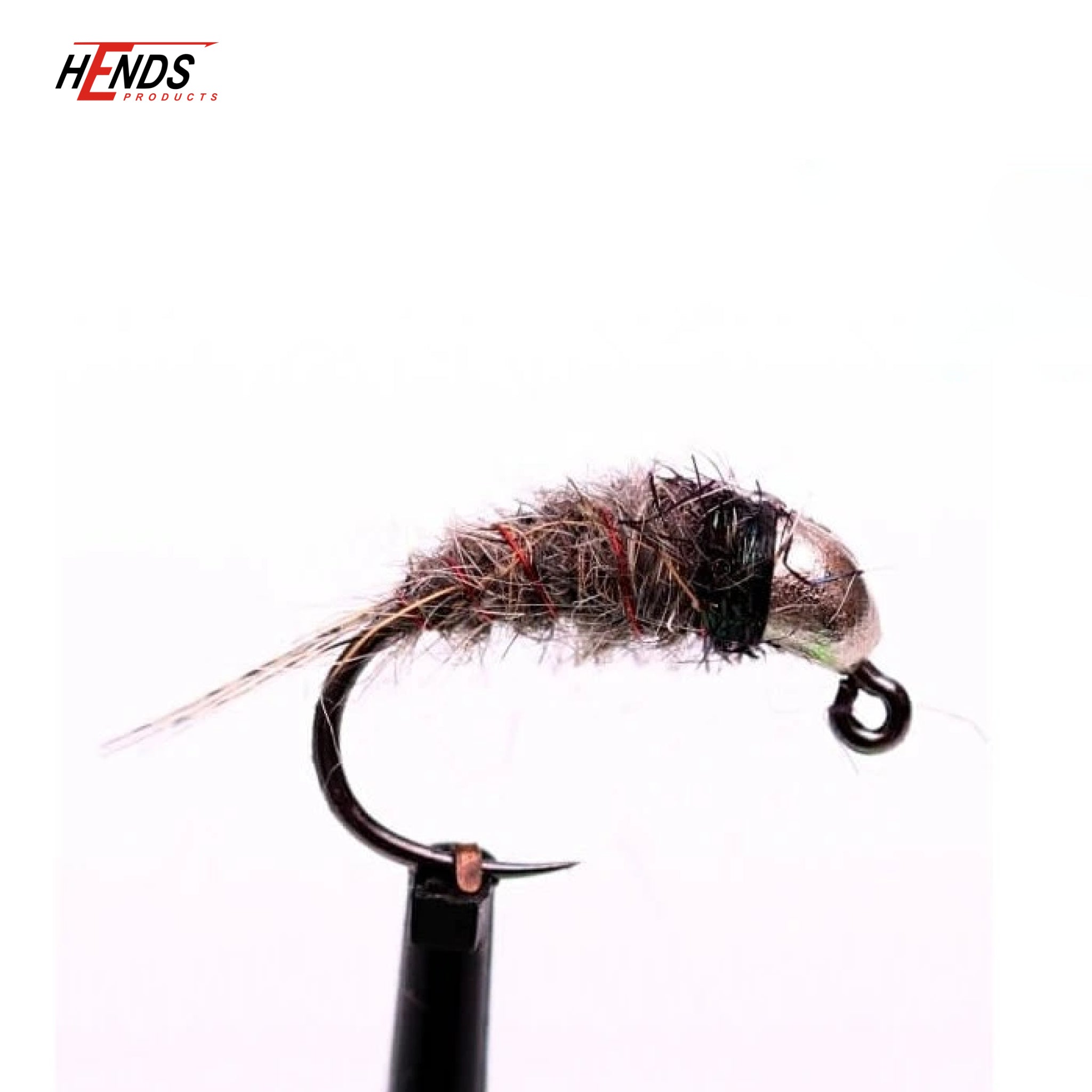 Hends BL144 barbless jig hook with tied nymph and tungsten bead