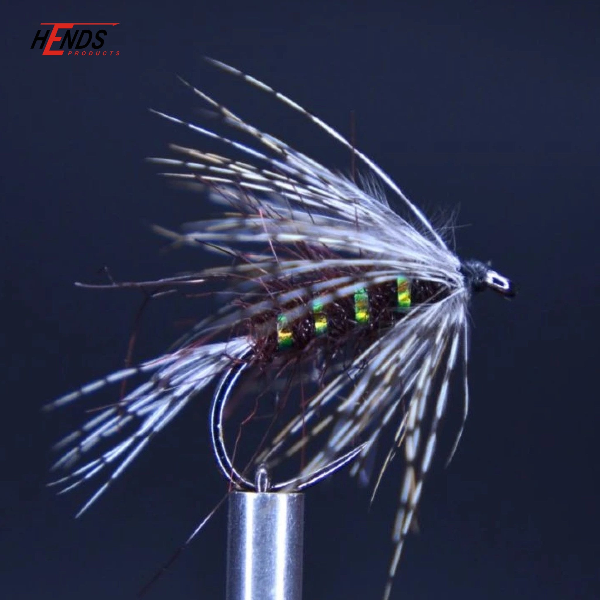 Hends BL354 barbless hook with tied wet fly