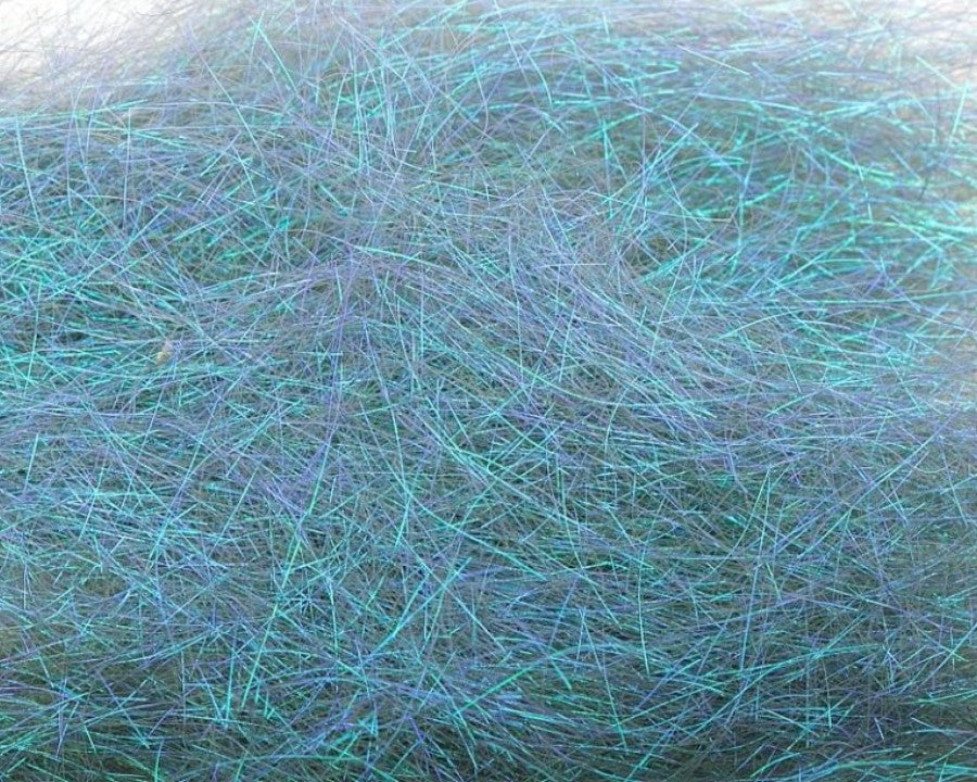 Hends Angel Hair Peacock Blue (AH47) iridescent synthetic fibers