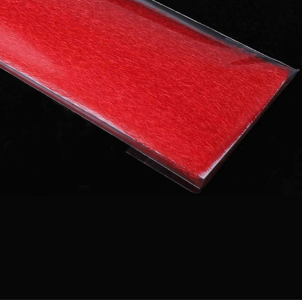 Hends Crimped Minnow Hair – červené vlákno na streamery