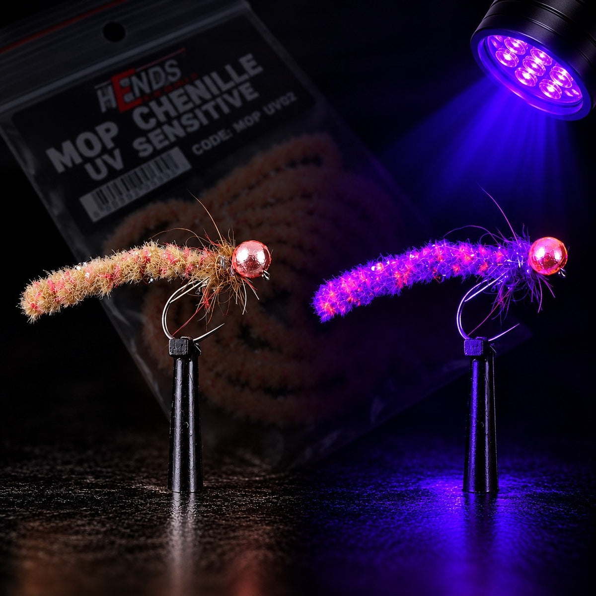 HENDS MOP Chenille UV Sensitive – MOP nymfa pri bežnom a UV osvetlení