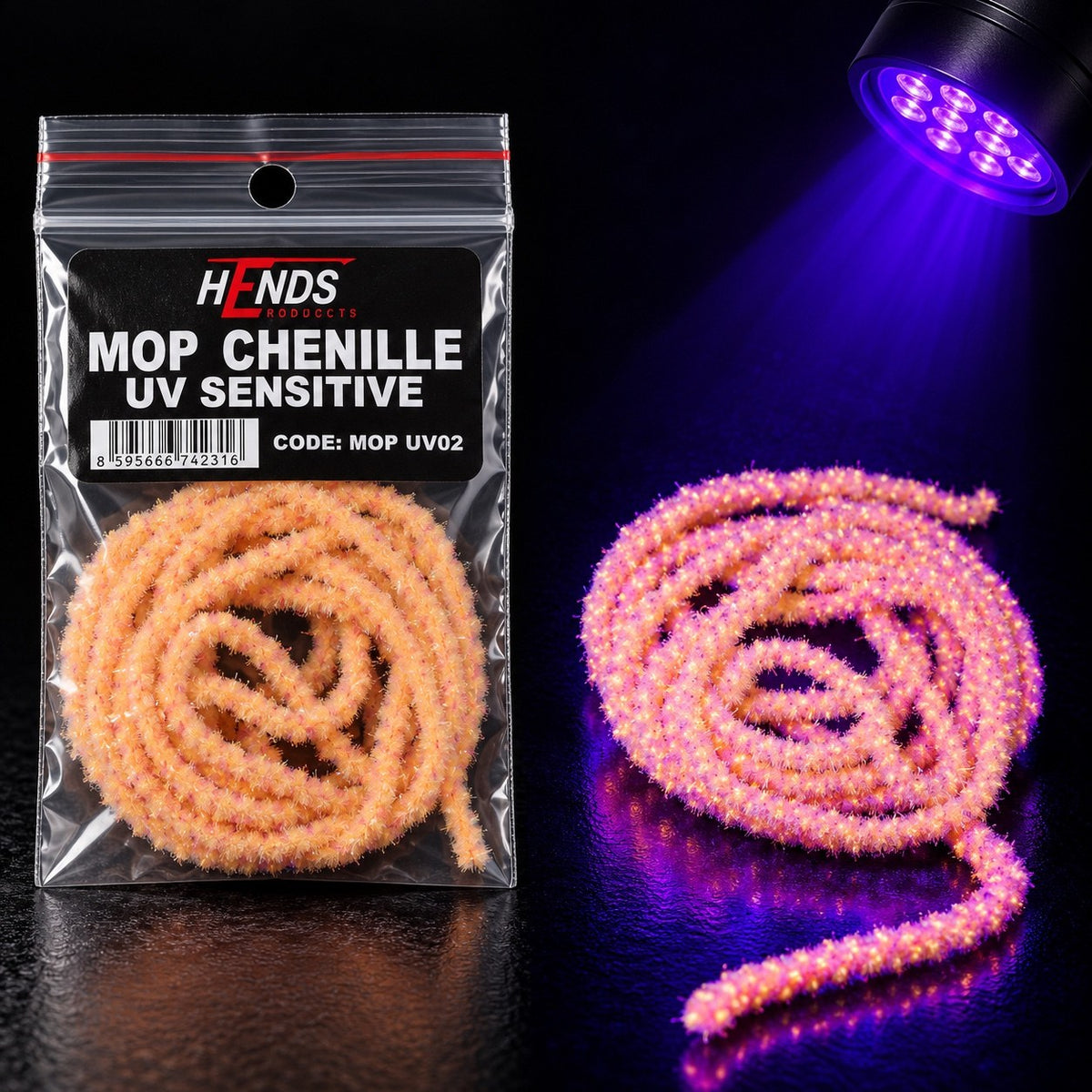 HENDS MOP Chenille UV Sensitive UV02 – bežné a UV osvetlenie