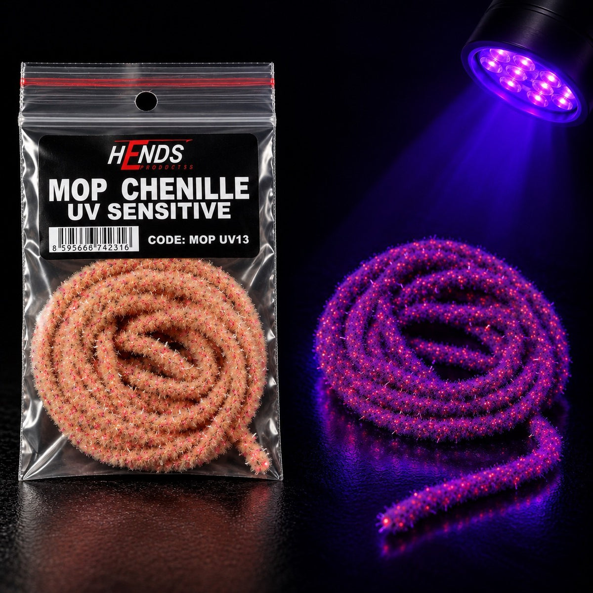 HENDS MOP Chenille UV Sensitive UV13 – bežné a UV osvetlenie