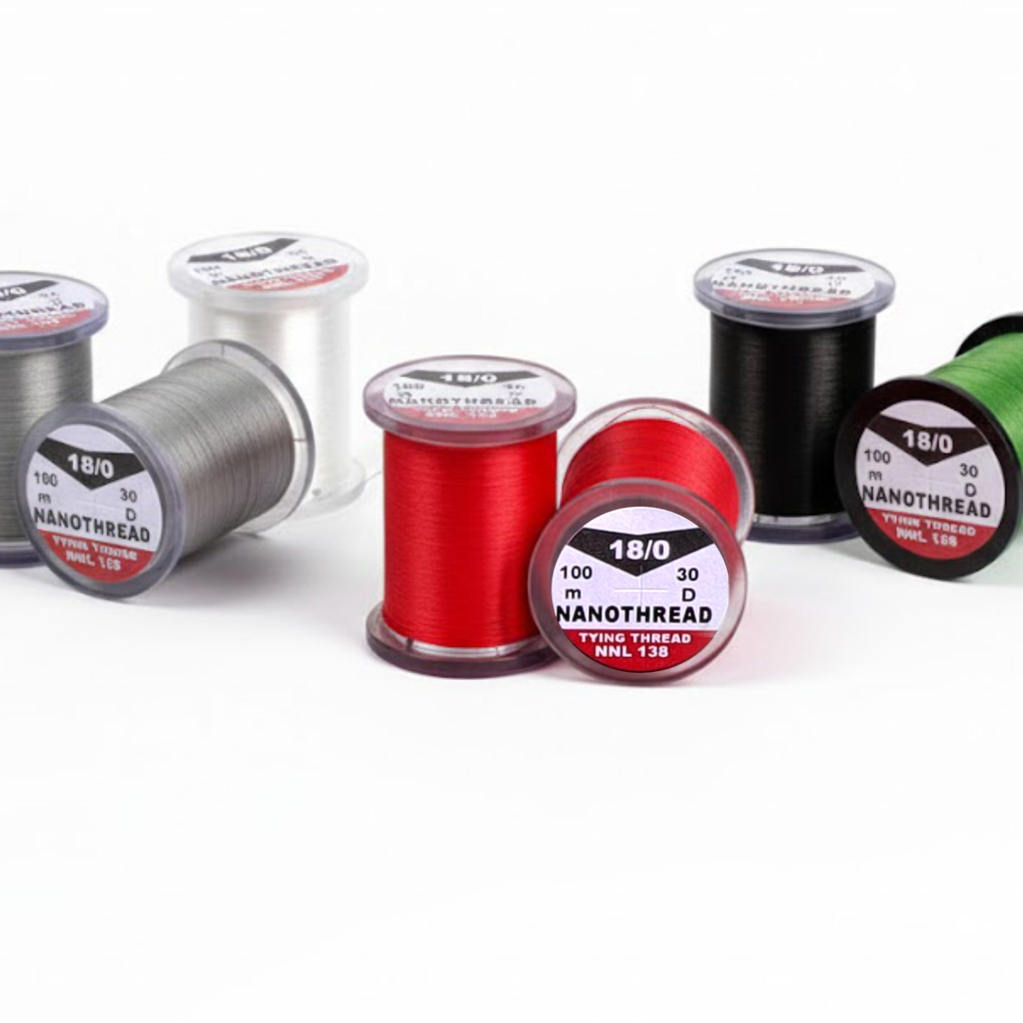Hends Nanothread 30D – celkový pohľad na cievky vo viacerých farbách
