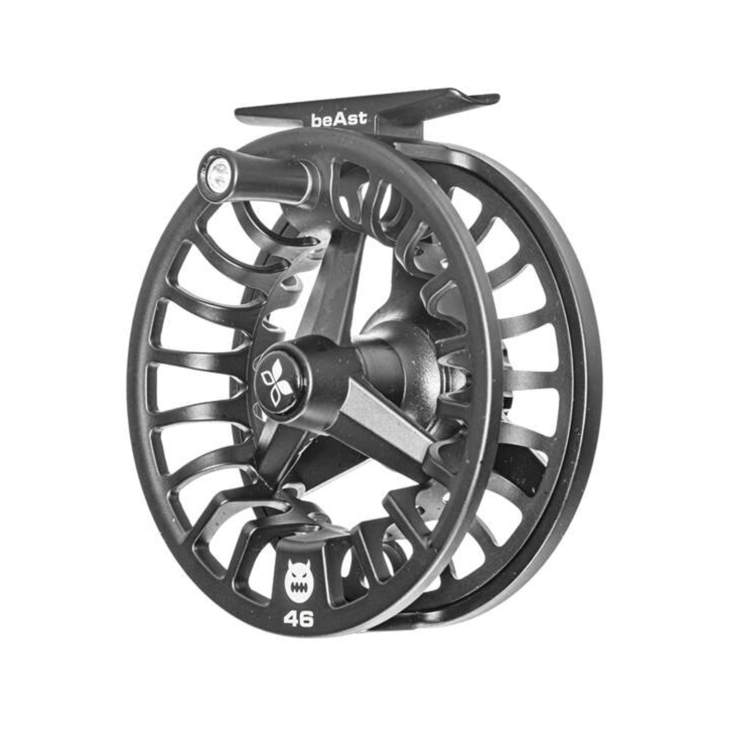 Hotfly Beast fly reel handle-side view with large arbor design