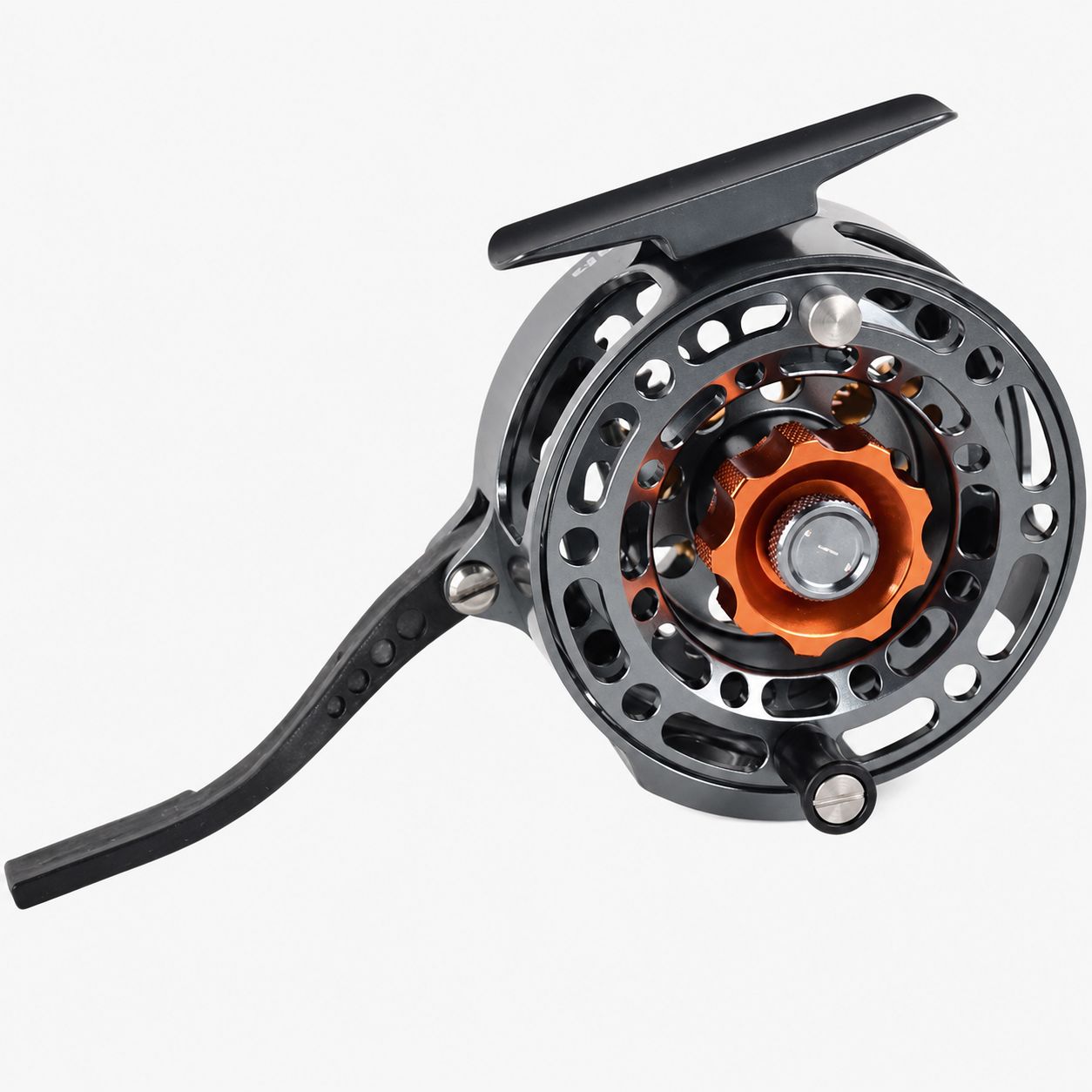 JMC Yoto Nymph RH semi-automatic fly reel front view