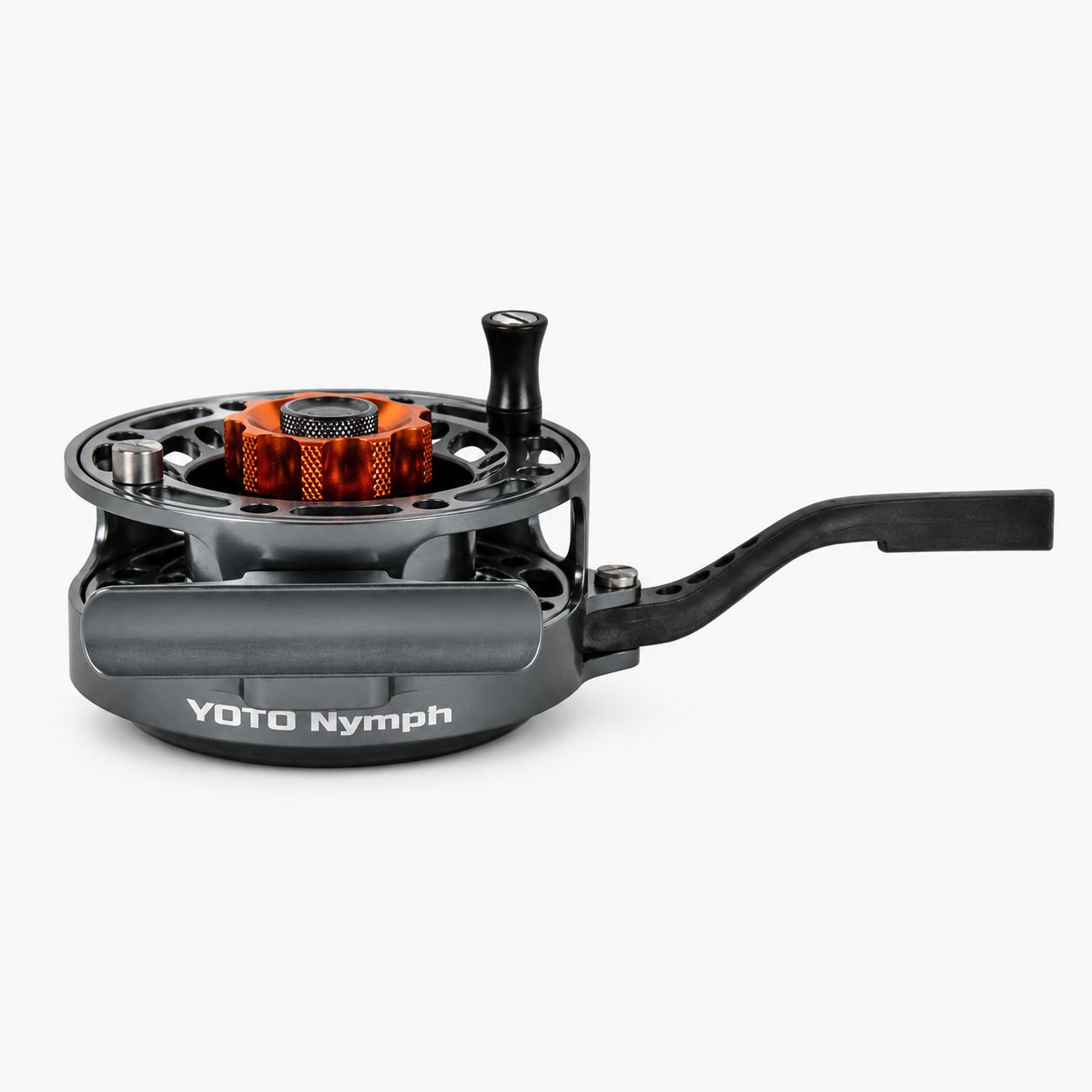 JMC Yoto Nymph RH semi-automatic fly reel side view