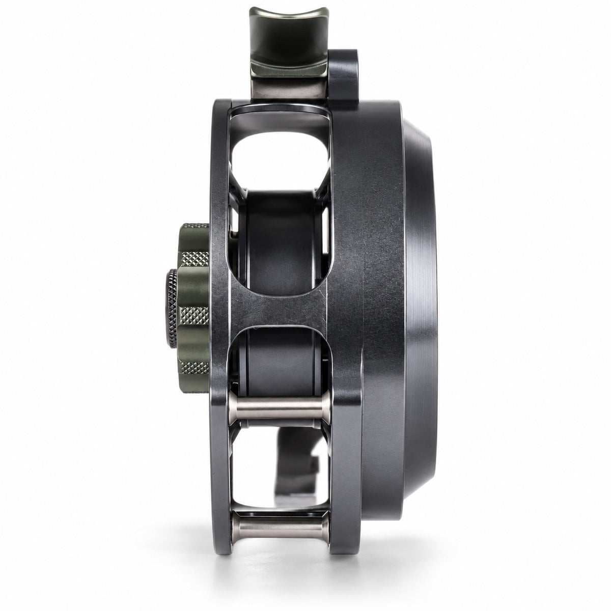 JMC Yoto XPR 30 semi-automatic fly reel side view