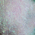 Pearl – Kindale Crimp Ice Dubbing in Pearl, soft iridescent pearly fibres close-up