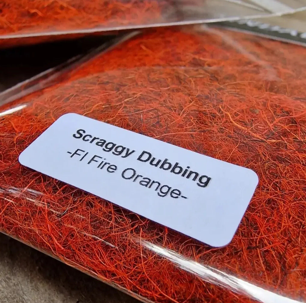 Kindale Scraggy Dubbing – Fl. Fire Orange