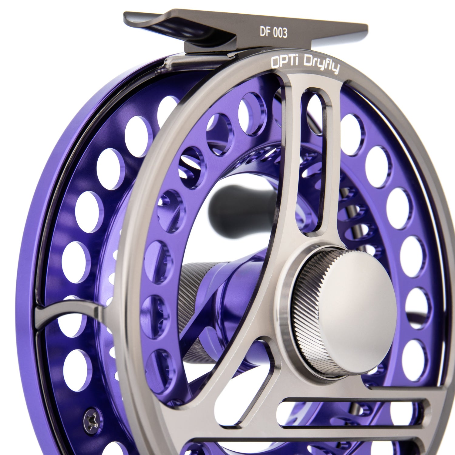 LOOP COTW Opti Reel Dryfly Twilight Violet Power Matrix drag detail