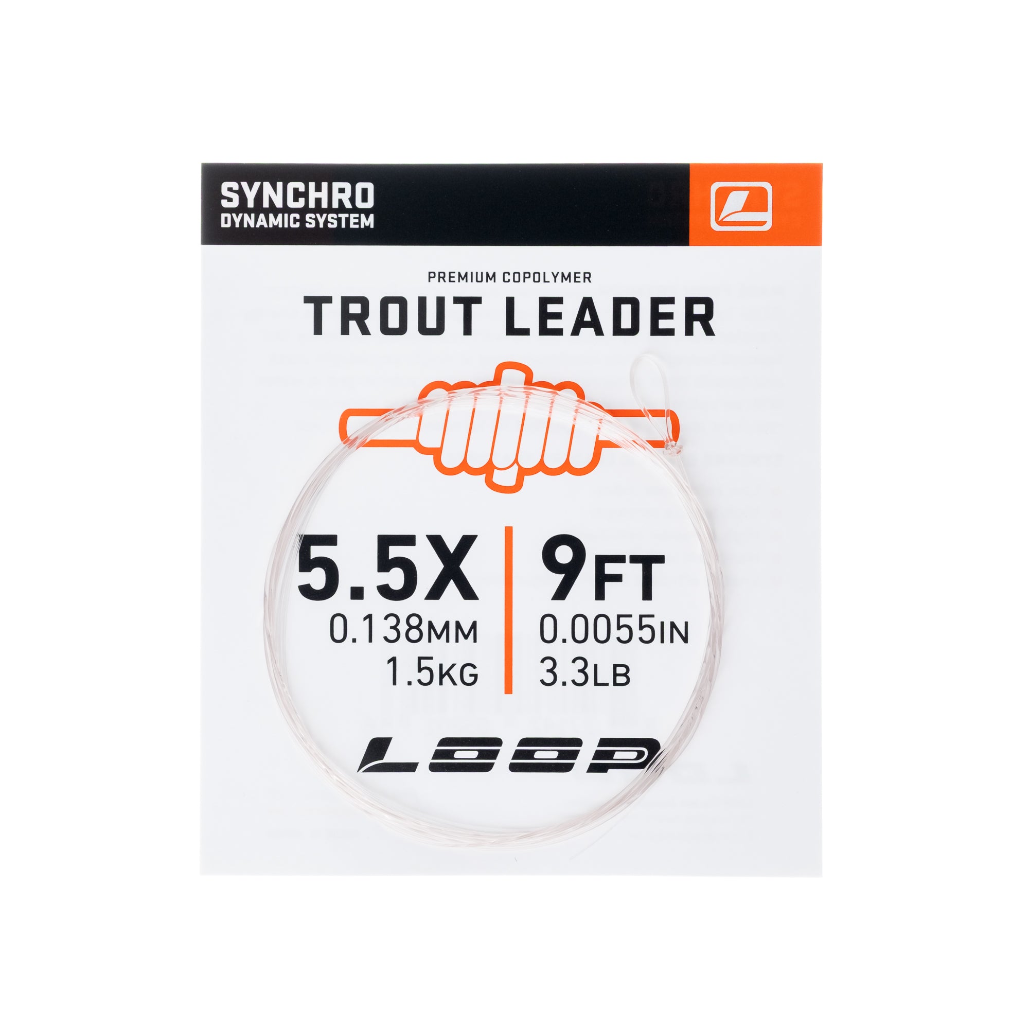 LOOP Synchro 9 ft Trout Leader 5.5X 0.138 mm