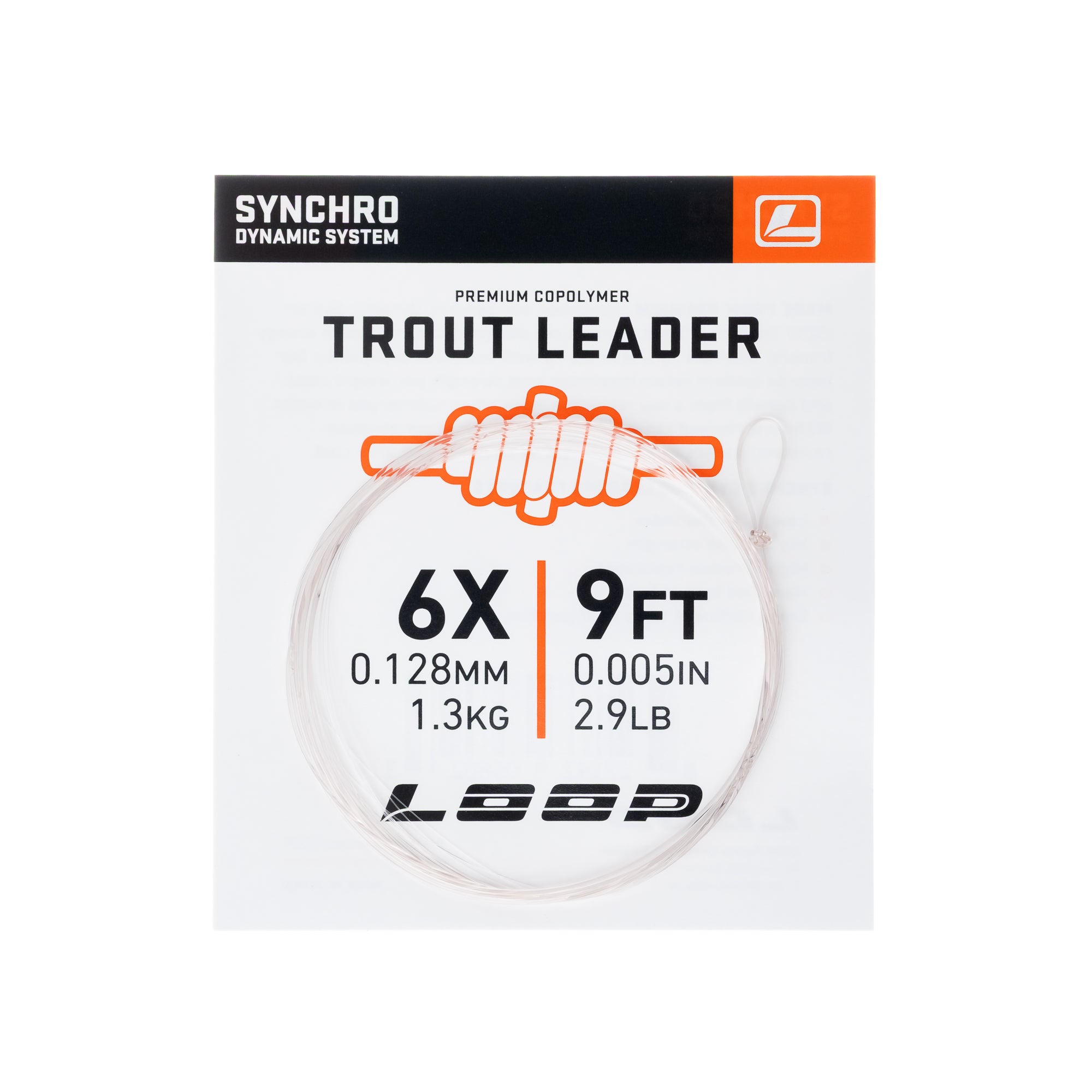 LOOP Synchro 9 ft Trout Leader 6X 0.128 mm