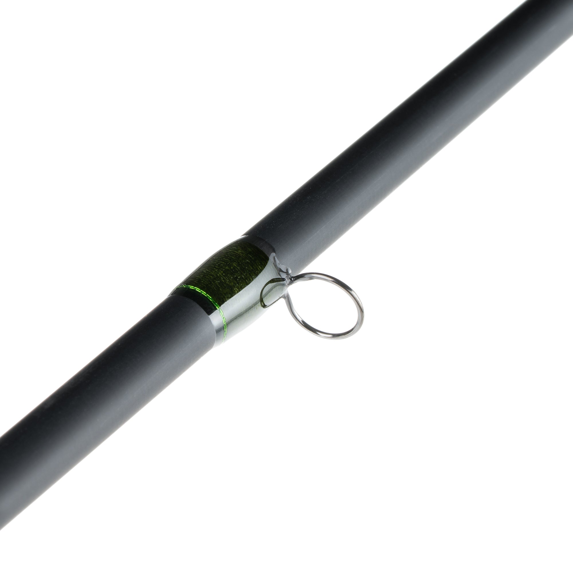 Close-up of a guide on a LOOP Trak fly rod
