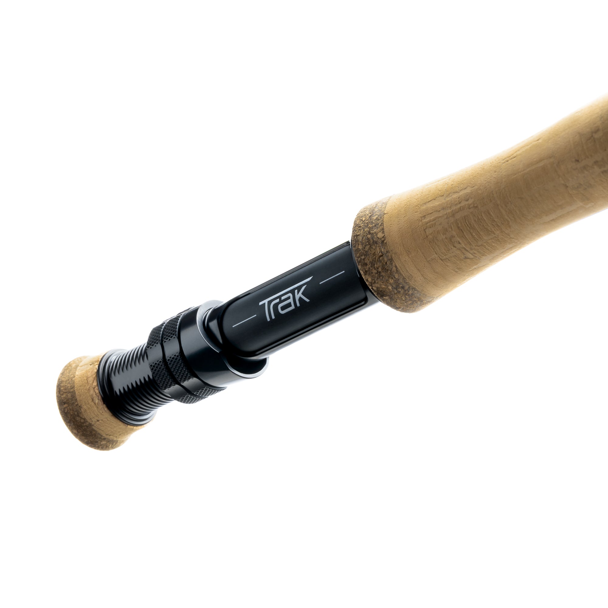 LOOP Trak fly rod reel seat with carbon insert and cork handle
