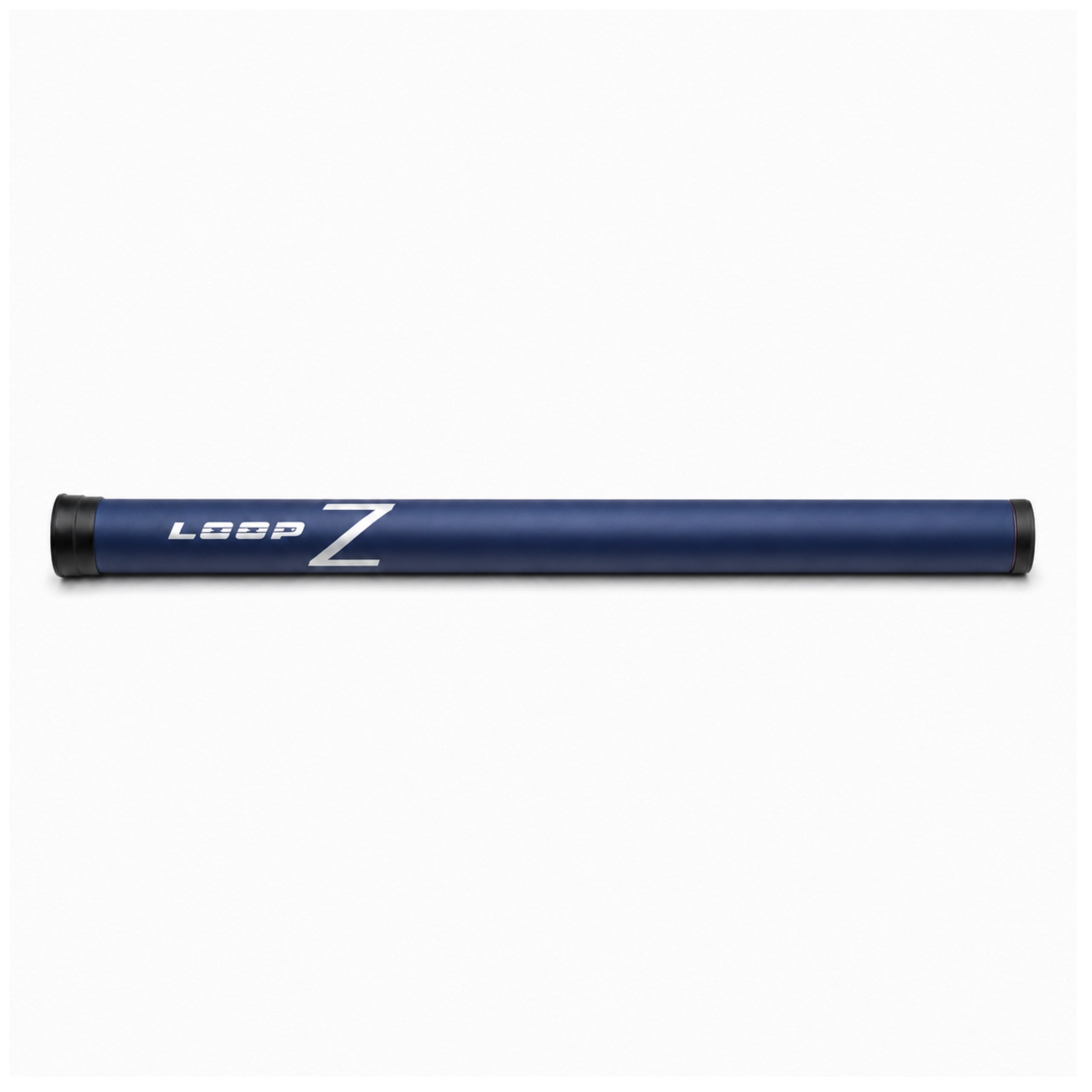 Blue LOOP Z Series fly rod tube with black end caps