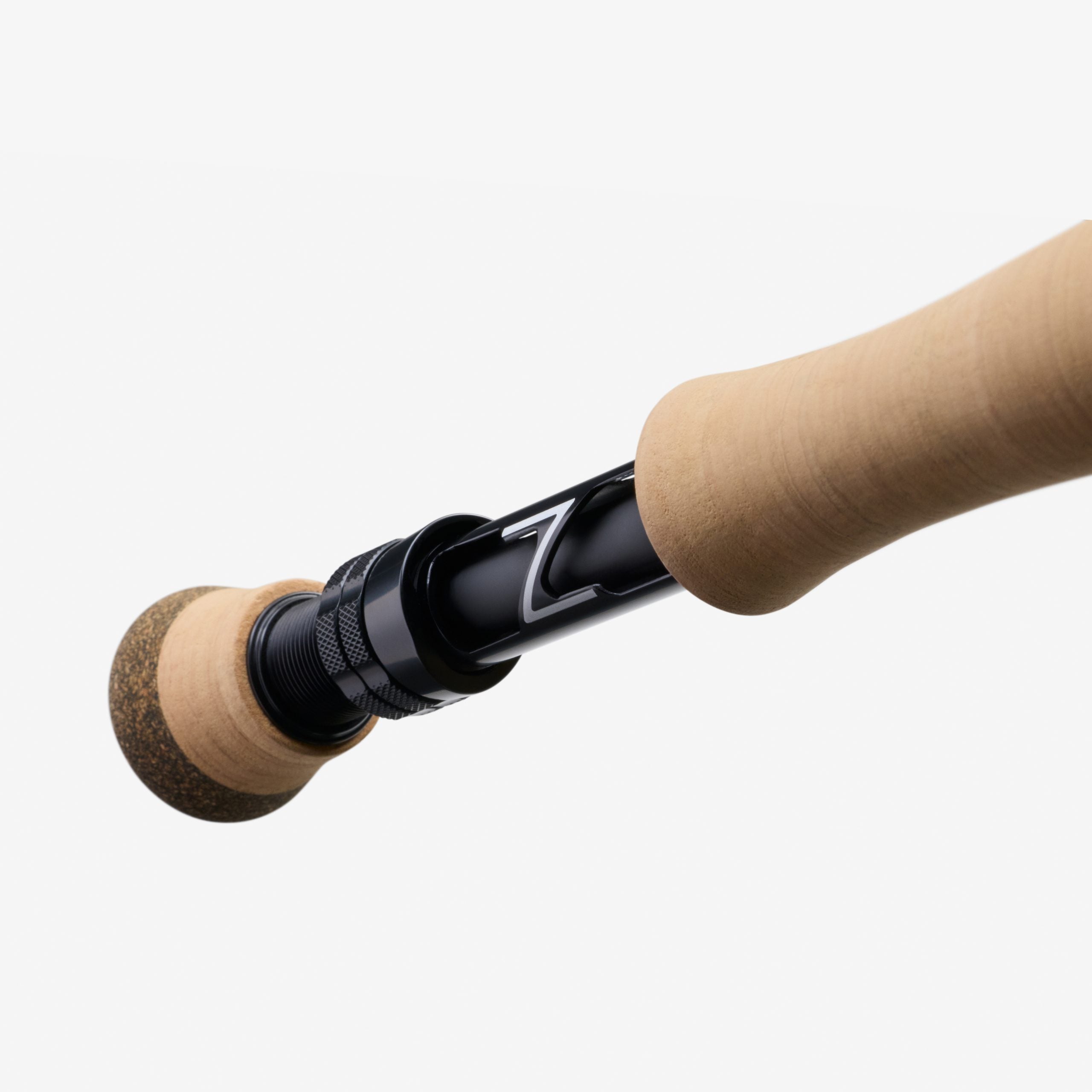 Close-up of the reel seat and fighting butt on a LOOP Z1 10 ft #5 fly rod