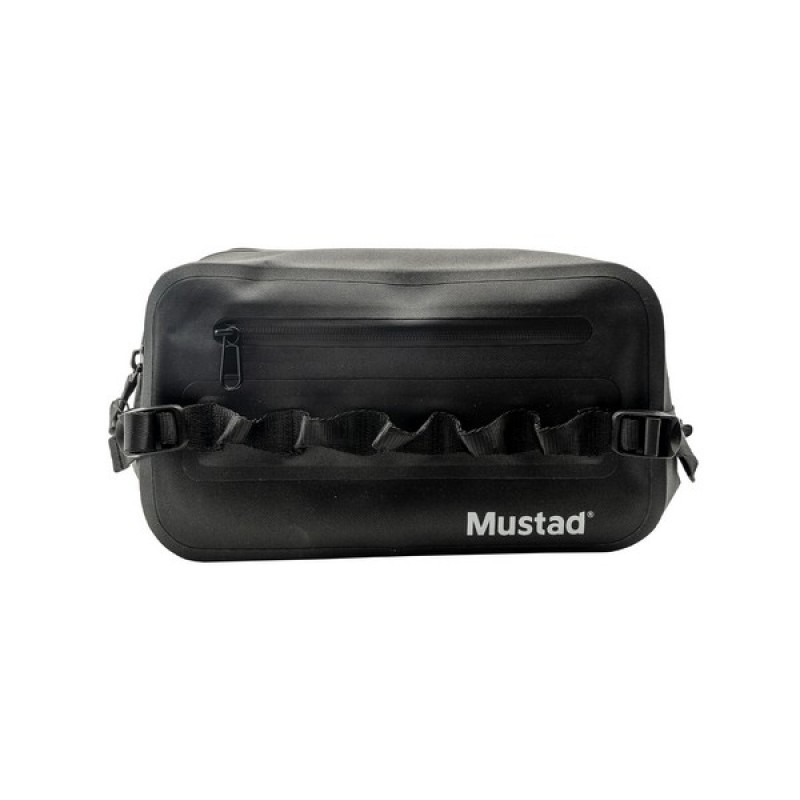 Mustad Tactical Pack – čierna taška na opasok s nastaviteľným popruhom