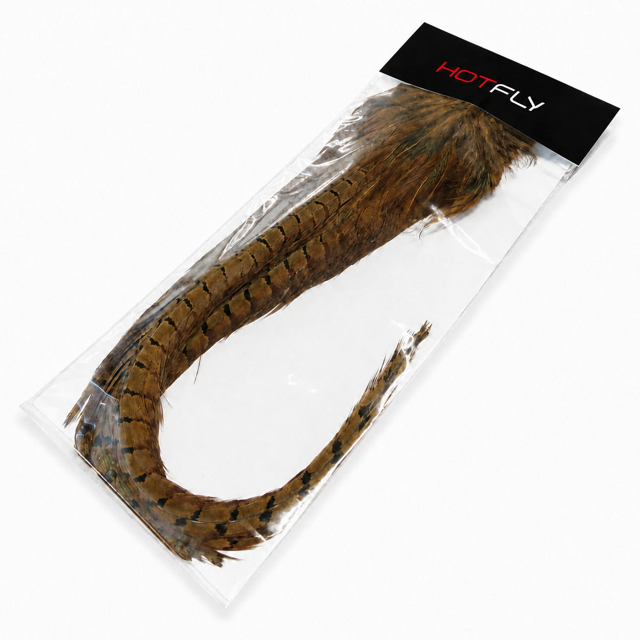 Natural ringneck pheasant cock complete tail in retail packaging