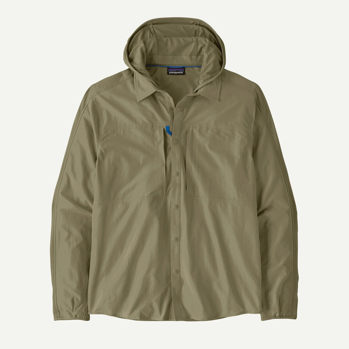 Patagonia M’s River Rambler Hybrid Sun Hoody River Rock Green – product front view